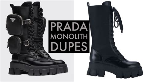 prada apres ski boots dupe|Prada monolith boot dupe.